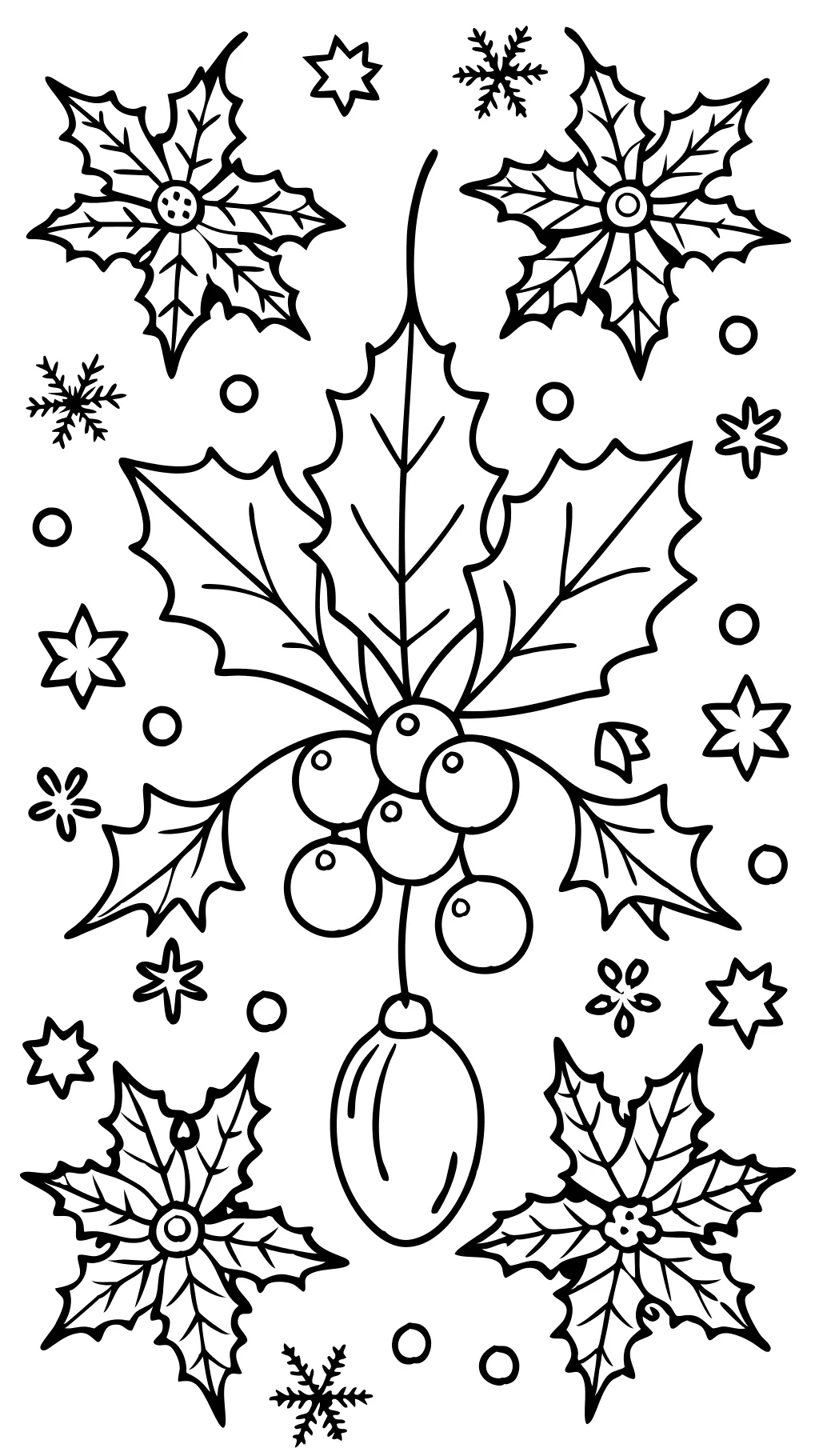 mistletoe coloring pages